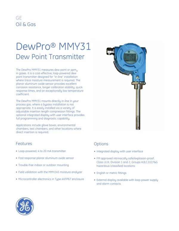 DewPro MMY31 Dew Point Transmitter | Instronline