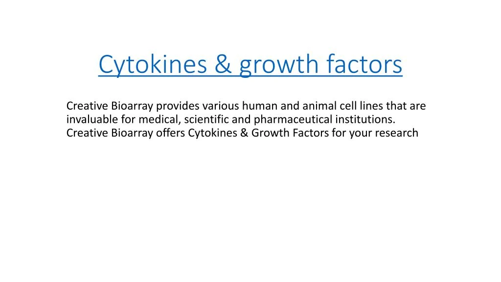 c ytokines growth factors