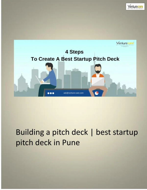 How to create a pitch deck for investors