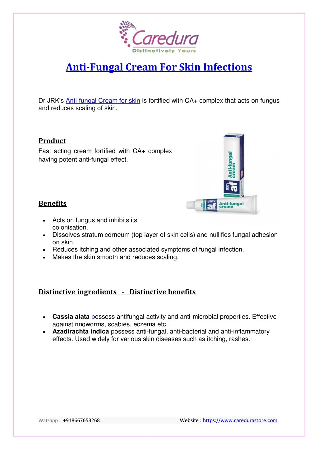anti fungal cream for skin infections