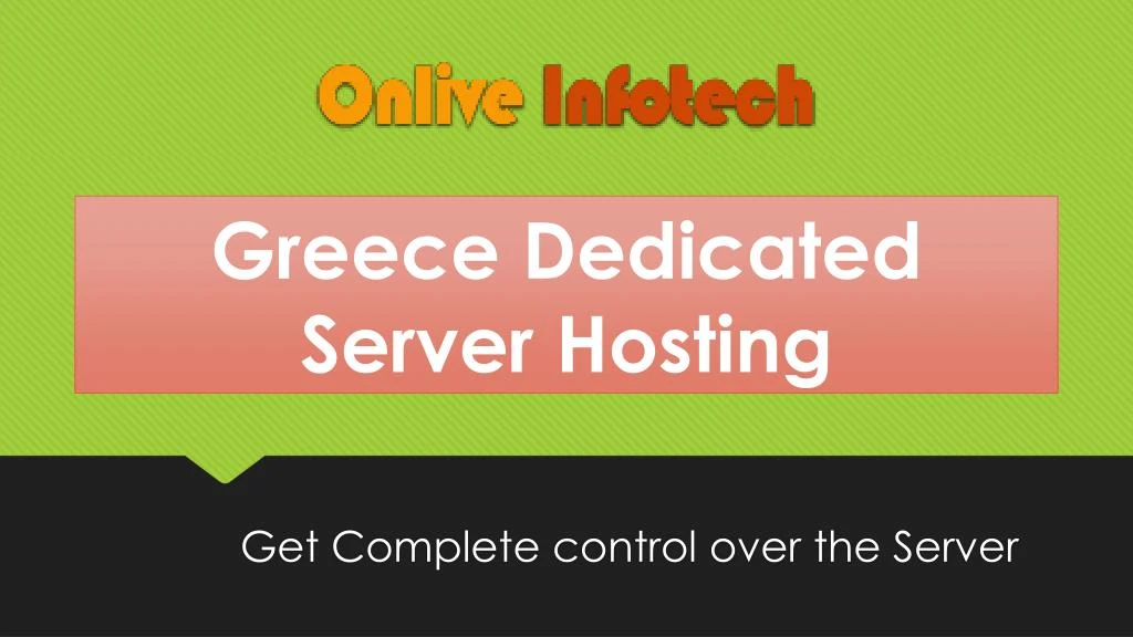 greece dedicated server hosting