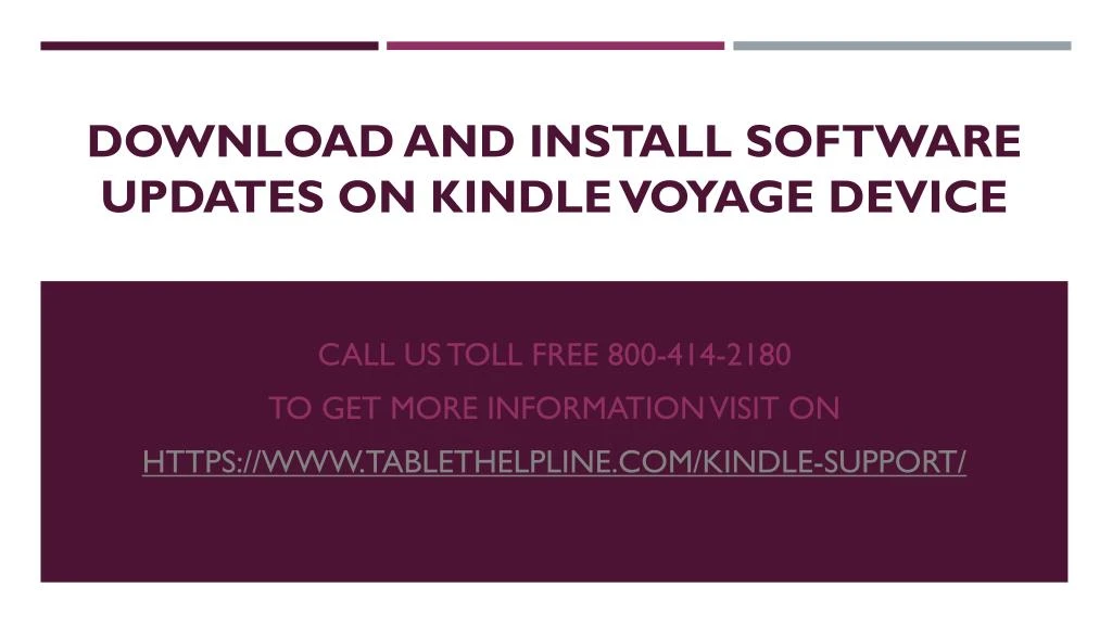 download and install software updates on kindle voyage device
