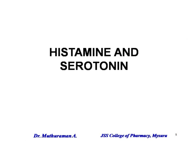 PPT - Histamine And Antihistamine Drugs PowerPoint Presentation, Free ...