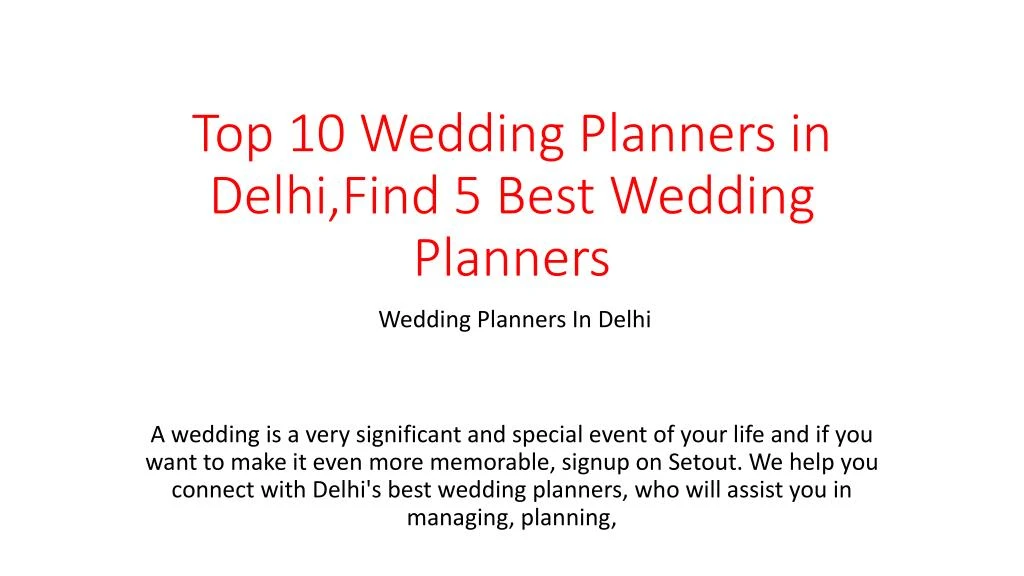 top 10 wedding planners in delhi find 5 best wedding planners