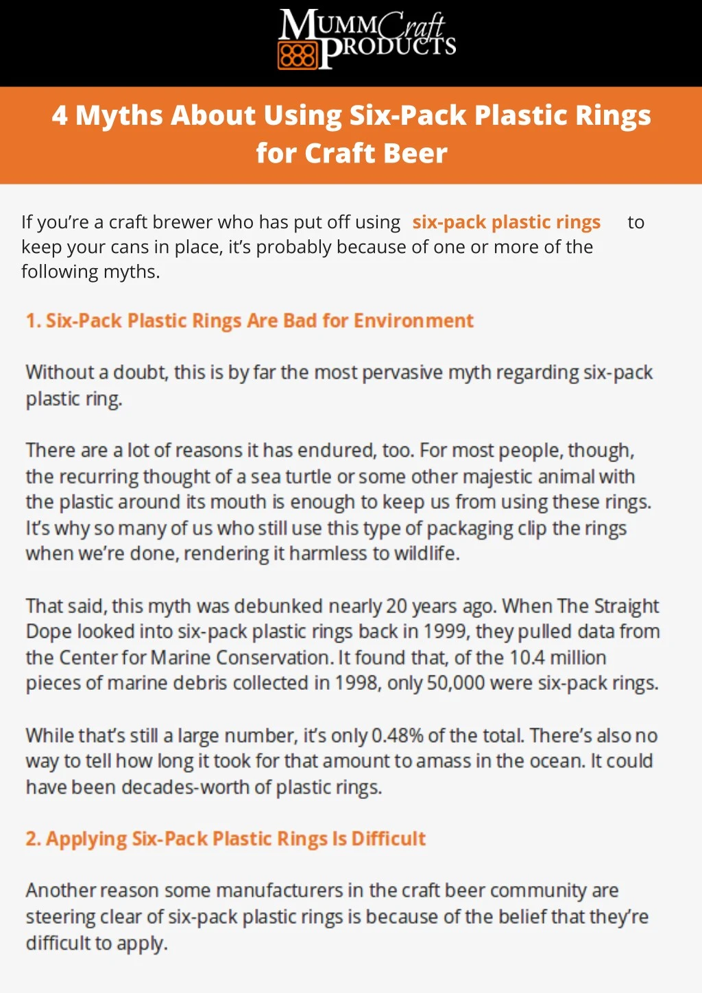 4 myths about using six pack plastic rings