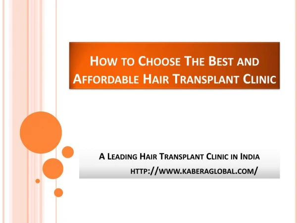 Best Hair Transplant Clinic in Mumbai