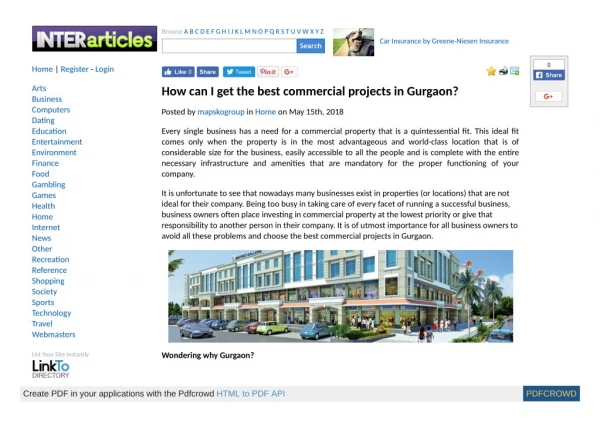 How can I get the best commercial projects in Gurgaon?