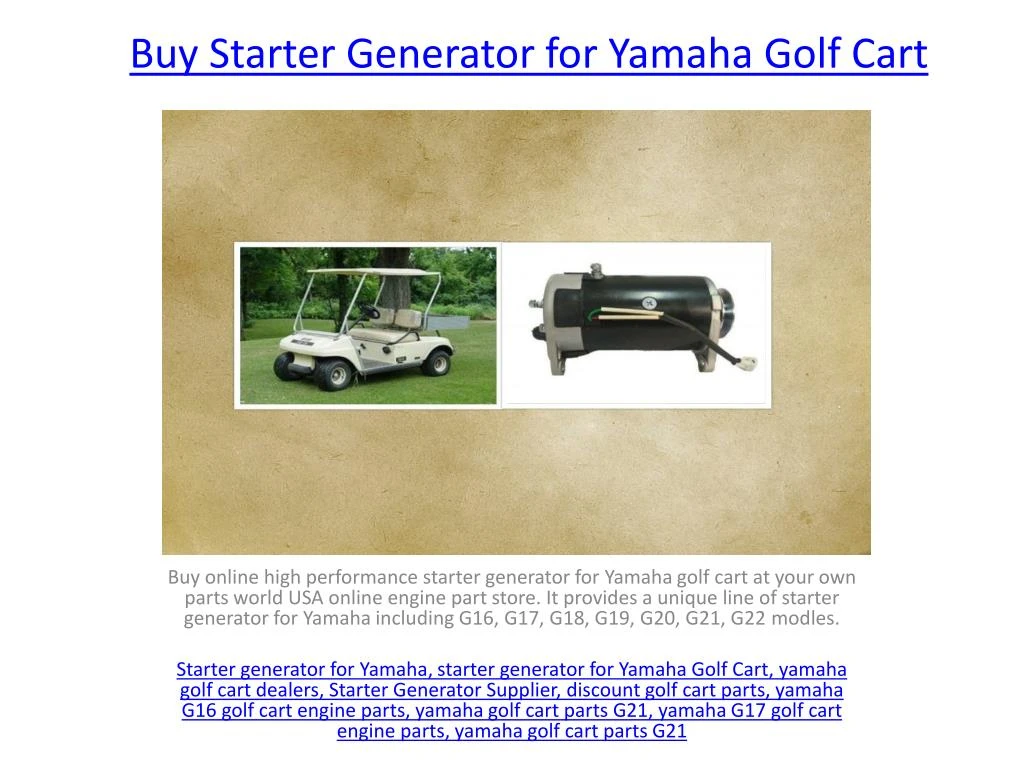 buy starter generator for yamaha golf cart
