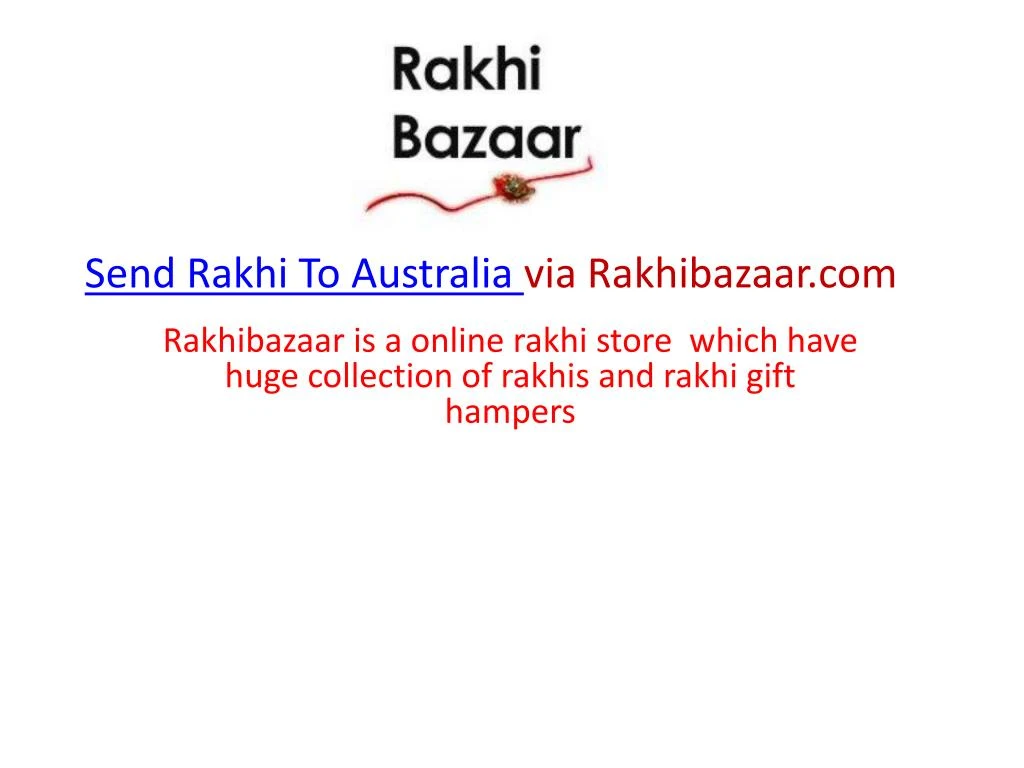 send rakhi to australia via rakhibazaar com