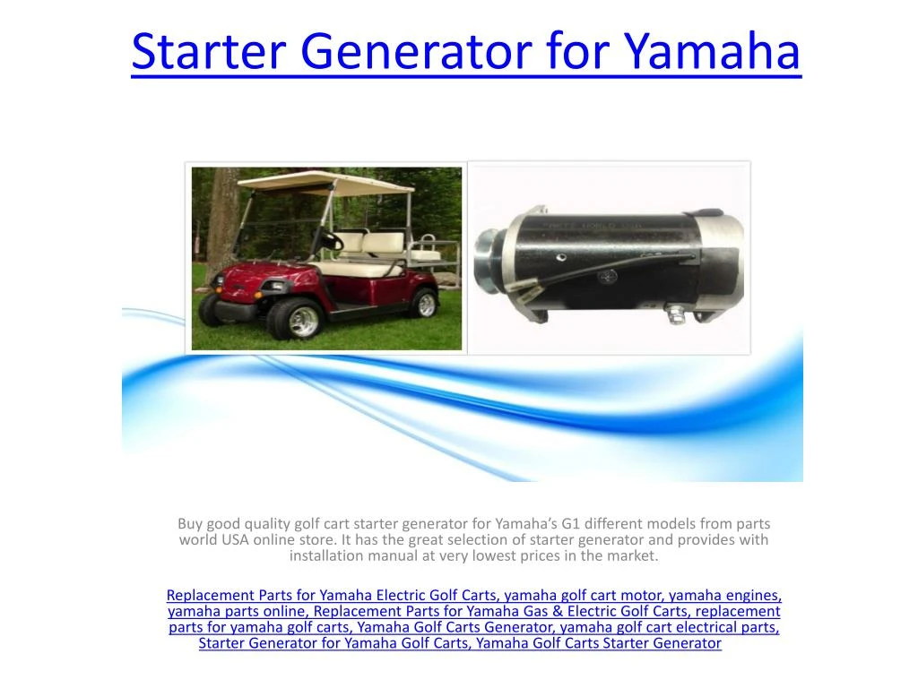 starter generator for yamaha