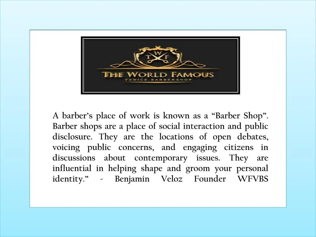 a barber s place of work is known as a barber