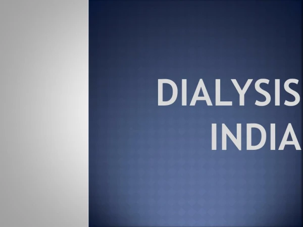 Dialysis india