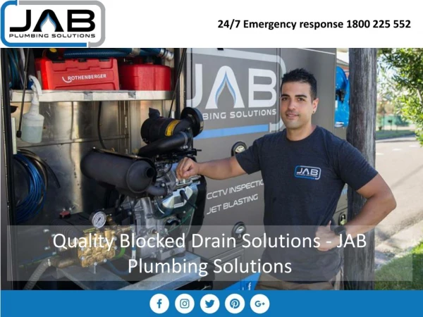Quality Blocked Drain Solutions - JAB Plumbing Solutions