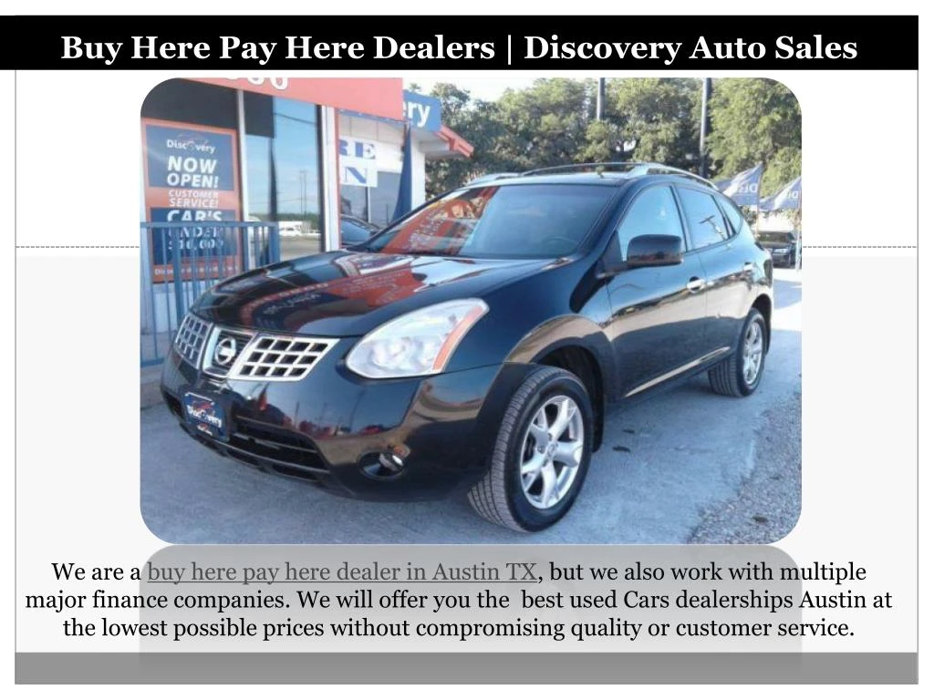 buy here pay here dealers discovery auto sales