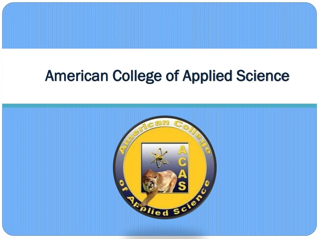 american college of applied science american