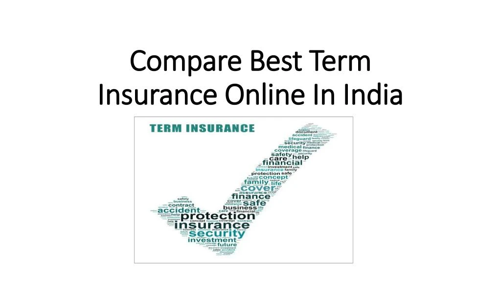 compare best term insurance online in india