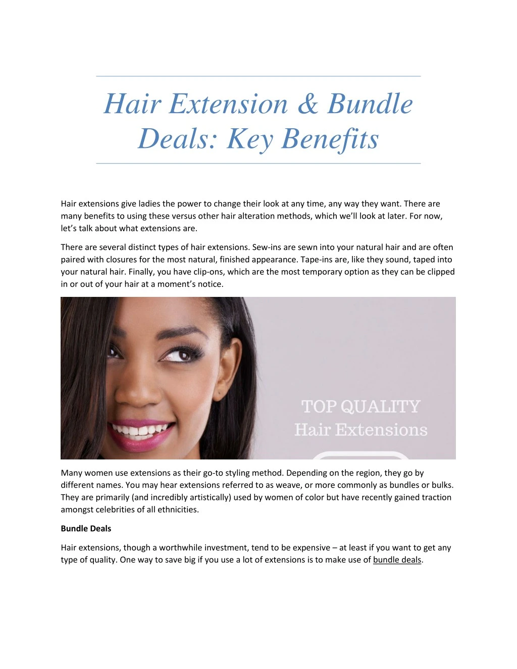 hair extension bundle deals key benefits