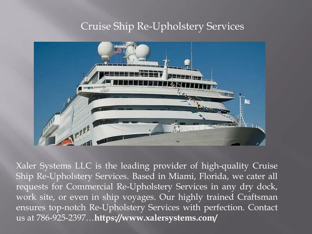 cruise ship re upholstery services
