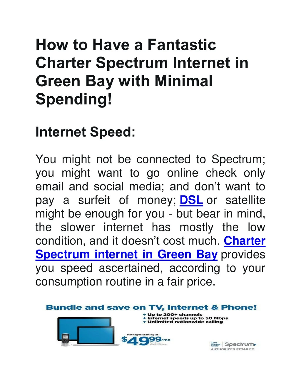 how to have a fantastic charter spectrum internet