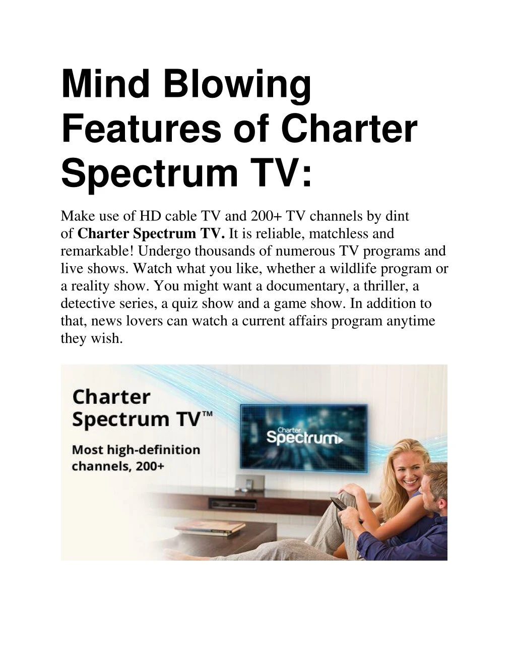 mind blowing features of charter spectrum tv make