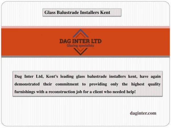 Glass Balustrades Supplier & Installation Service in Kent