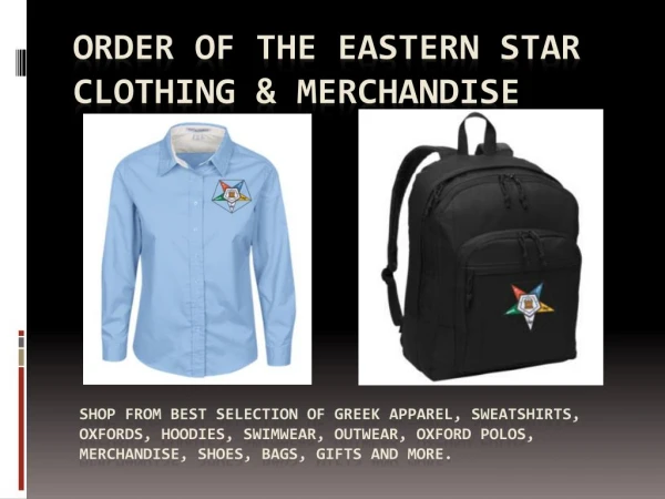 Order of the Eastern Star Clothing & Merchandise | Unique Greek Store