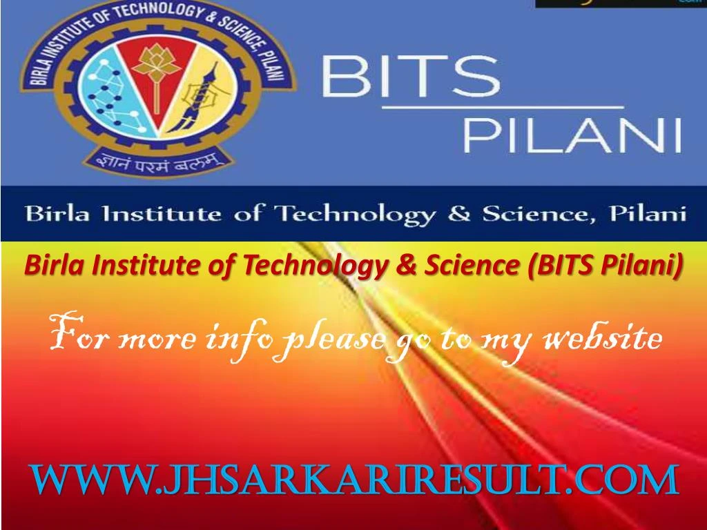 birla institute of technology science bits pilani