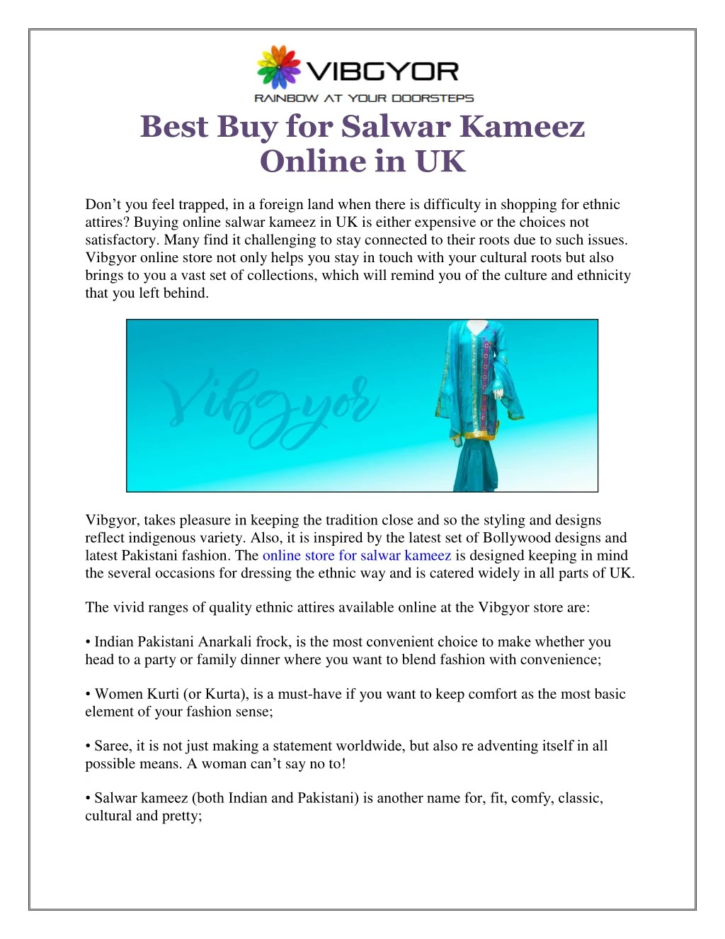 best buy for salwar kameez online in uk