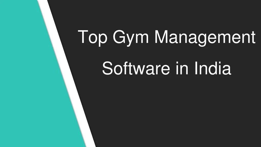 top gym management software in india