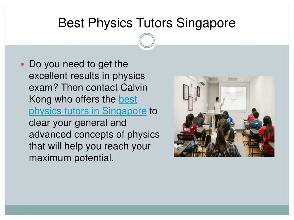 best physics tutors singapore