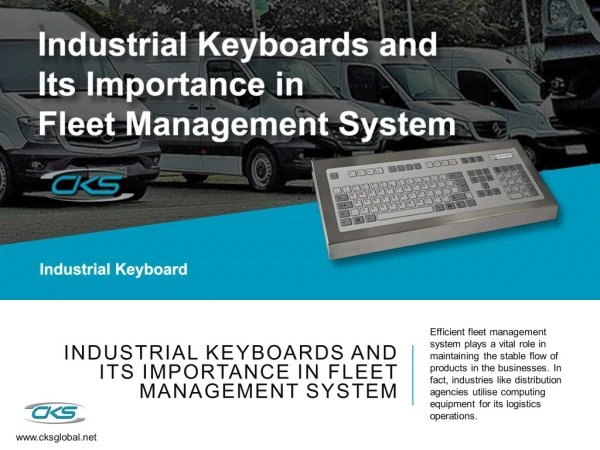Industrial Keyboards and Its Importance in Fleet Management System