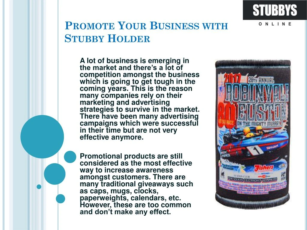promote your business with stubby holder