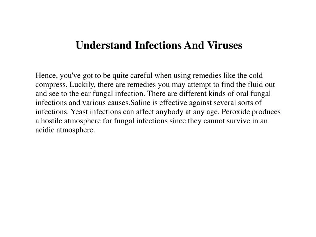 understand infections and viruses