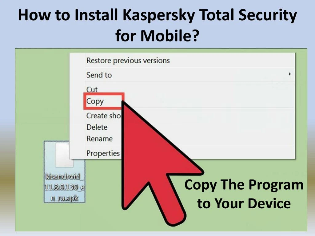 how to install kaspersky total security for mobile