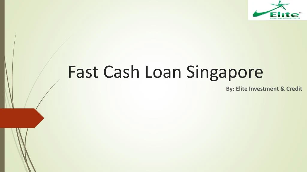 fast cash loan singapore