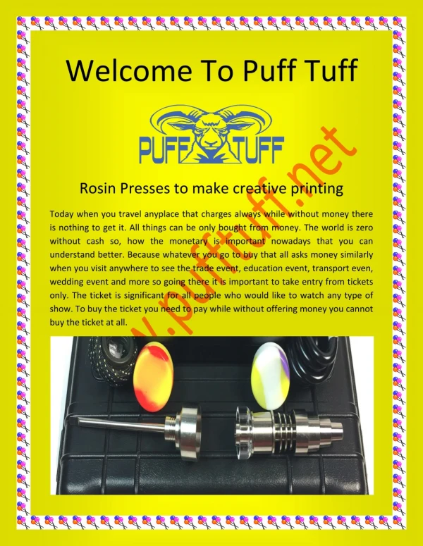 Rosin Presses - Puff Tuff
