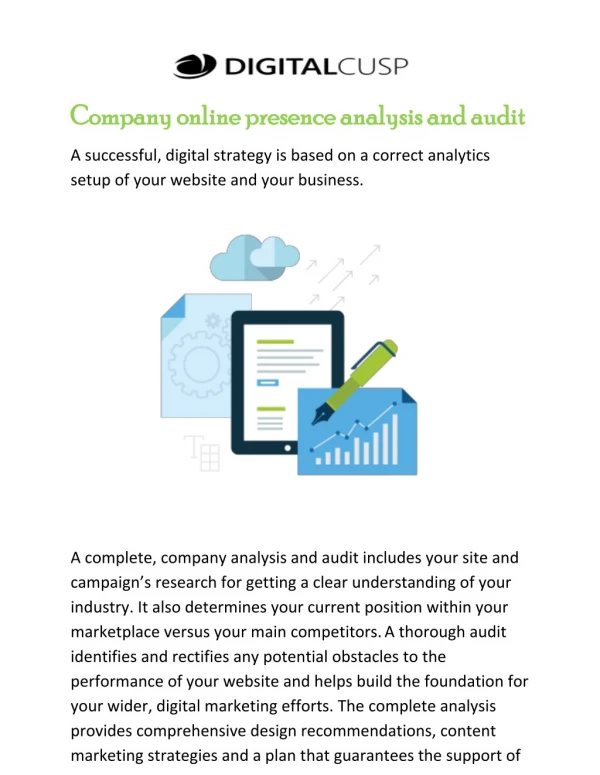 Digital CUSP | Analysis & Optimization for Online Business Promotion