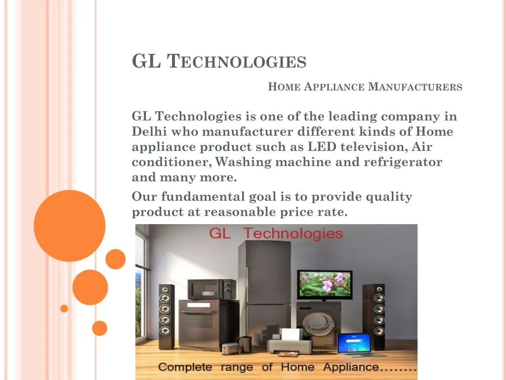 gl technologies home appliance manufacturers