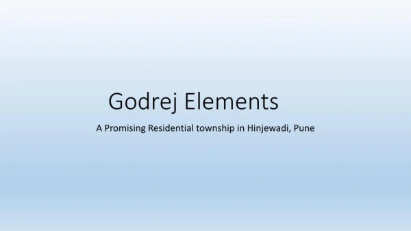 Godrej Elements Hinjewadi Pune - Launch By Godrej Properties