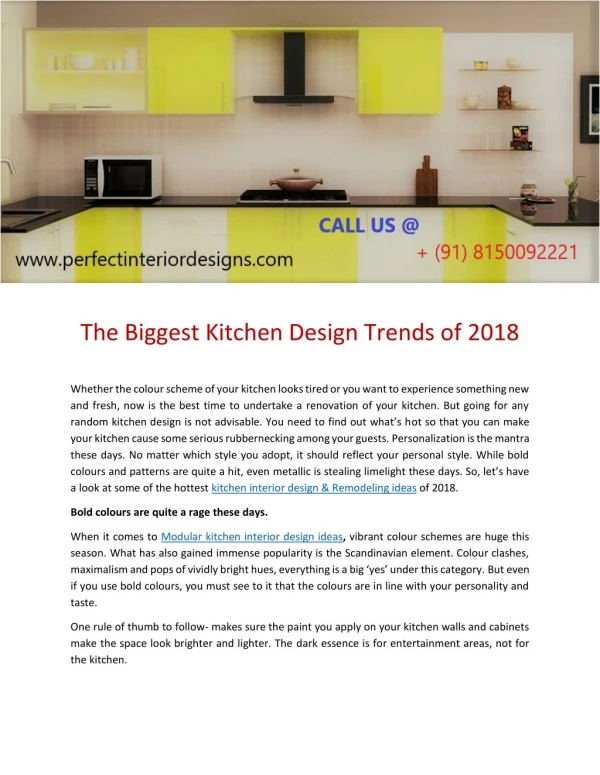 The Biggest Kitchen Design Trends of 2018