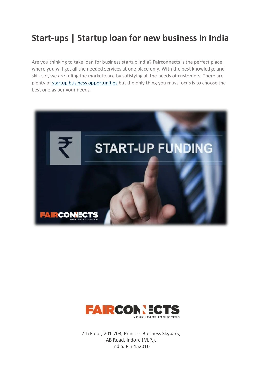 start ups startup loan for new business in india