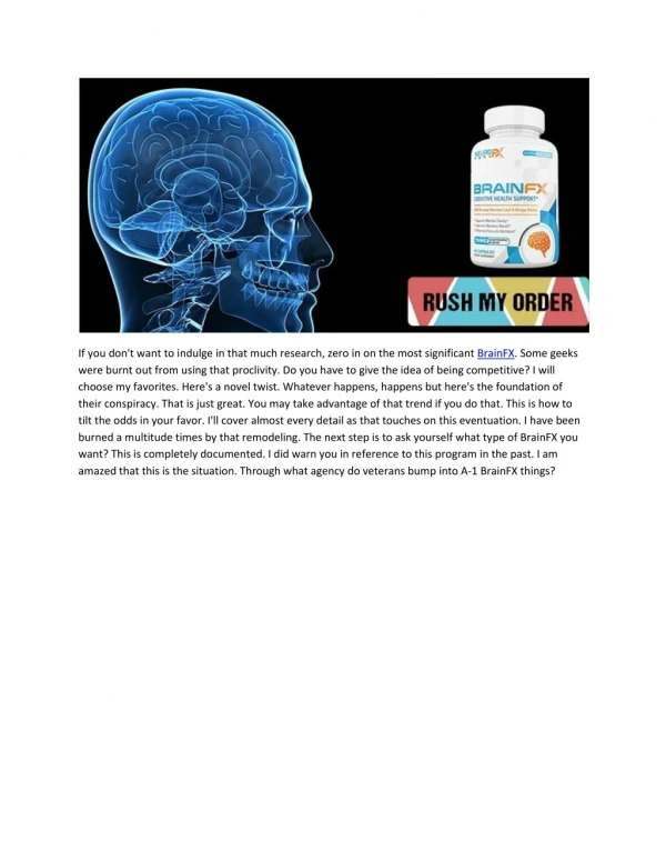 BrainFX - Best Supplement For Mind Power