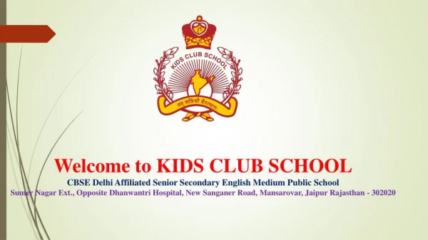 Best Schools in Rajasthan - Kids Club School