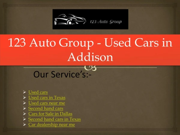 123 Auto Group - Used Cars in Addison