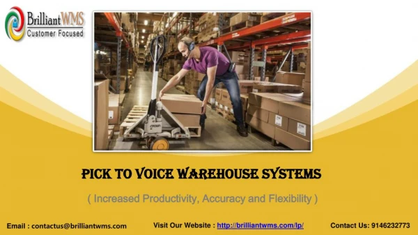 Pick to voice system in warehouse