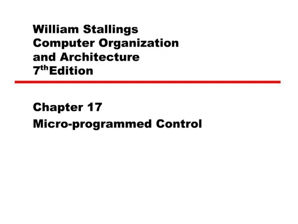 William Stallings Computer Organization and Architecture 7th Edition