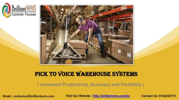 Pick to voice system in software