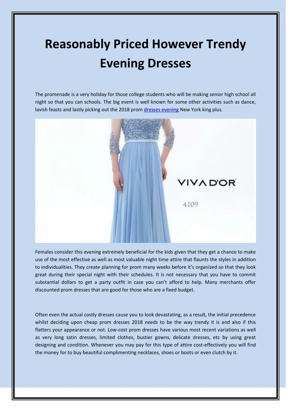 reasonably priced however trendy evening dresses