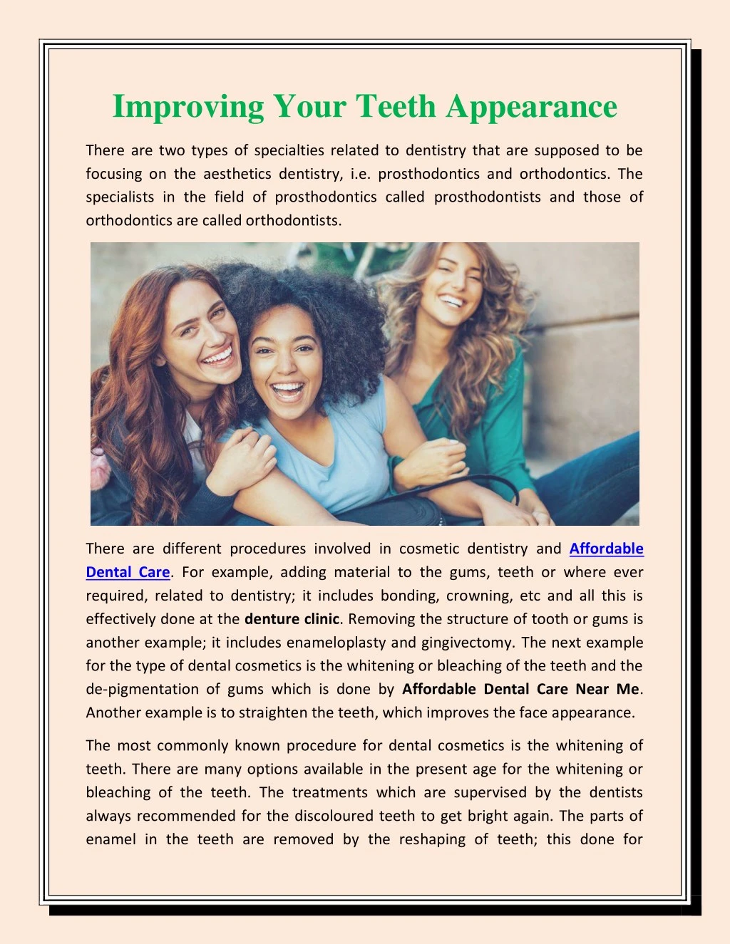 improving your teeth appearance