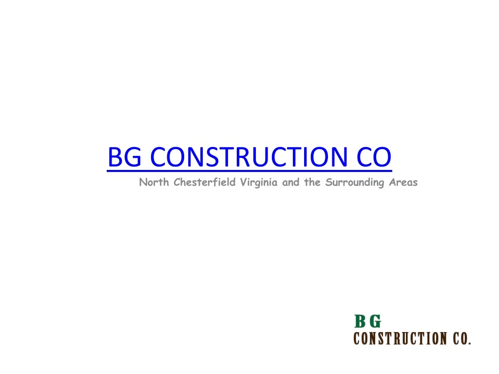 bg construction co north chesterfield virginia